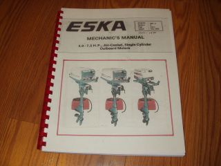 ESKA/ OUTBOARD MECHANICS REPAIR MANUAL 3.0  7.5hp 1965 TO 1985 