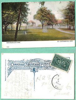 1908 Montebello Park St, Catharines Ontario Post Card Centennial of 