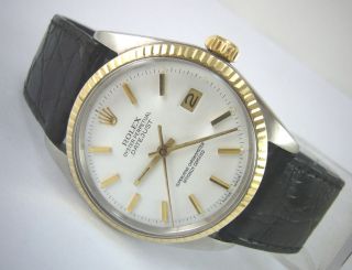 ROLEX Oyster Perpetual Datejust S/S & Gold Watch. Reference 1601 