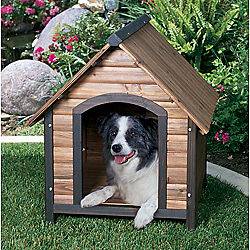 Extra Large High Quality Wood Frame Outdoor Log Pet Dog House NEW