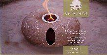 Walnut Spring Cement Ceramic Mix Ceramic Outdoor Gel Flame Fire Pot