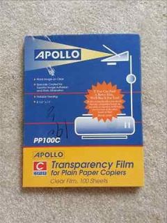 Apollo Copier Overhead Transparency film 100 clear shee