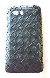   Black Woven Leather Phone Case For HTC Vivid Raider 4G Holiday Cover