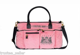 Juicy Couture Pink Candy Scottie Quilted Baby Diaper Bag W/ Bib Pad 