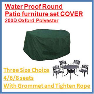 Waterproof Outdoor Patio Furniture Set Cover Fit Round Table And 