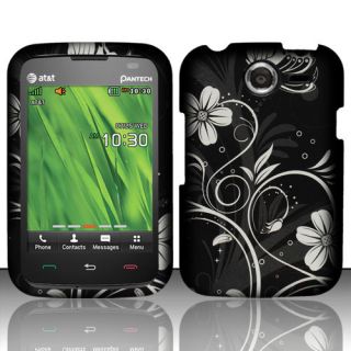 Pantech Renue P6030 Faceplate Phone Snap On Cover Case (BJ BLK/BUTTER 