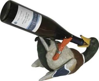 Duck Wine Bottle Holder~Cabin Decor~Wine Rack~Kitchen Riversedge 938
