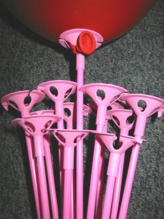 Pink cups and Balloon Sticks   2 Piece x 50