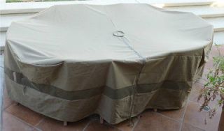 Patio Garden Oval Table and Chairs Cover 105Lx65W Patio Funiture 