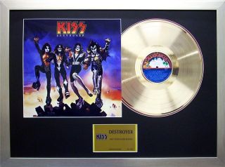 KISS   Destroyer   24KT Gold Plated 12 inch Record Framed Memorabilia