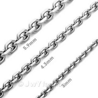 MENS Stainless Steel Necklace Twist Chain 11 29 vj750