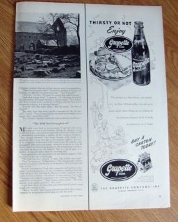 1950 Grapette Soda Ad Picnic Theme