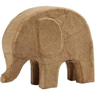 14cm Elephant Animal Shaped Craft Paper Mache Make Your Own Decoration 
