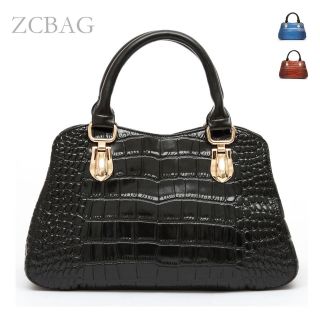 Modern CROCO Patent Leather Ladies Handbag Purse Women Bag Evening 