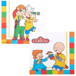 16 CAILLOU party LUNCH pizza NAPKINS BIRTHDAY also avail BALLOON cups 