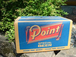 Vintage POINT SPECIAL BEER Cardboard Case Crate STEVENS POINT BREWERY 
