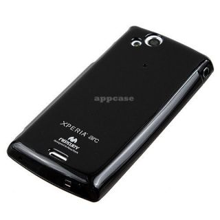 Black High Gloss Glitter Pearl Color Soft Case For Sony Experia Arc 