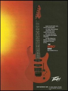 THE PEAVEY NITRO SERIES ELECTRIC GUITAR AD 8X11 ADVERTISEMENT FIT FOR 