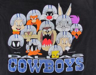   90s DALLAS COWBOYS Looney Tunes T Shirt SIZE XL Football NFL Bugs TAZ