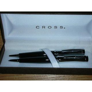   Tuxedo Black ONYX Chrome Ballpoint Pen & 0.9mm Pencil GIFT SET