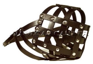 XXL SIze Soft Genuine Leather Basket Dog Muzzle for Giant Breeds