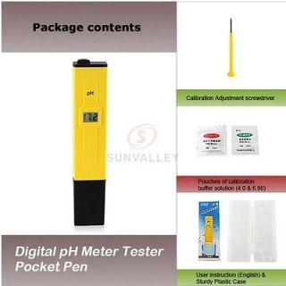 Digital Pocket PH Meter Tester Pen LCD Monitor fr Aquarium Pool Water 