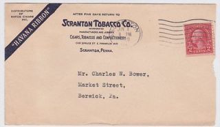 Scranton Pennsylvania 1929 Bayuk Cigars Havana Ribbon Advertising 