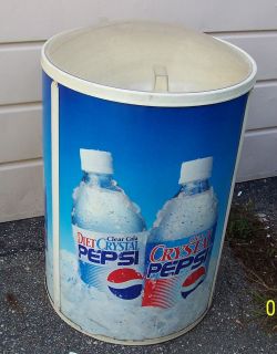 Crystal Pepsi Clear Store Display Cooler 1993 Extremely RARE