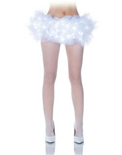   Light Up White Tulle Ballet Petticoat Tutu Dance Skirt Costume   OS