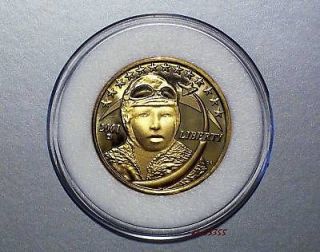   Bessie Coleman   Golden Dollar Concept Coin   Reverse without Peace
