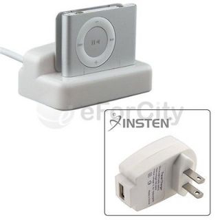   Cradle Station+Insten AC Home Charger for iPod shuffle 2nd 2 G Gen