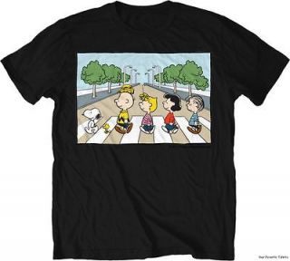 Licensed Peanuts Gang Snoopy Road Adult Shirt S XXL