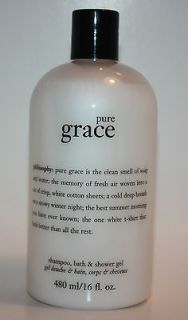 PHILOSOPHY Pure Grace Shampoo, Bath & Shower Gel 16 fl. oz. NEW and 