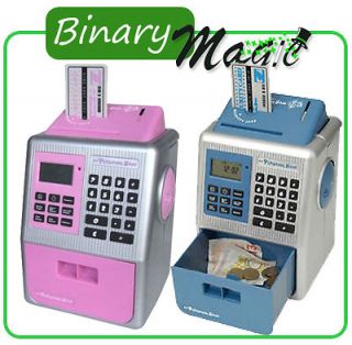 ATM Personal Money Bank Mini Cash Machine With Security Card Piggy 