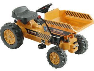 Kids Pedal Tractor Has Working Dump Bucket Yellow Ride on Pedal Car 