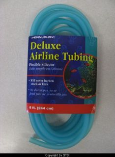 Penn Plax Deluxe Silicone Aquarium Airline Tubing, 8 ft., STD8 ~STSI
