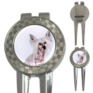 CHINESE CRESTED HAIRLESS DOG PUPPY PUPPIES GOLF DIVOT REPAIR TOOL BALL 