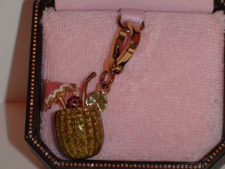 Juicy Couture Tropical Pineapple Charm Holds A Fruity Cocktail w/ATiny 