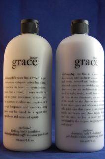 Philosophy Set of 32 Oz INNER Grace Shampoo, Shower Gel & Body 