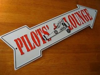 PILOTS LOUNGE Snoopy Peanuts Airplane Plane Pilot Airport Decor Arrow 