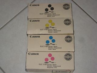Set of Genuine Canon CLC1100 Series Cyan, Yellow, Magenta & Black 