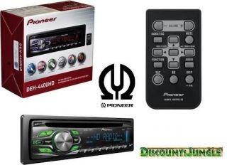 new Pioneer DEH 4400HD In Dash Car CD//AUX Stereo Receiver w/ HD 