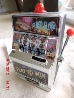 Mini Piggy Bank Las Vegas Casino Slot Machine One Arm Bandit