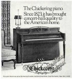 1973 Chickering Piano Photo Since 1823 Print Ad