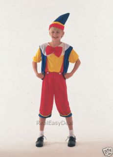 Pinocchio Child Boy Fancy Dress Party Costume Sz 7 9 Yrs CC389