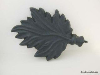 Pier 1 2 Decorative Metal Black Leaf Finials New