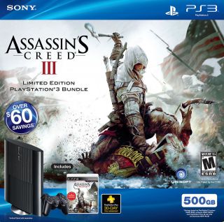 Playstation 3 Super Slim (Latest Model)  Assassin’s Creed III Bundle 