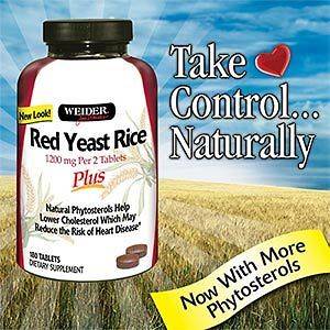 Weider Red Yeast Rice w/ Phytosterols 600mg 180 tabs