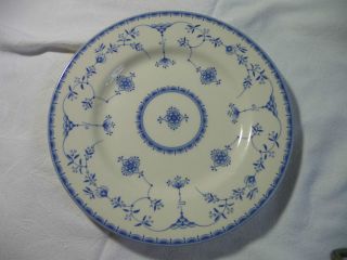 Queens English China~Ingrid Pattern~2 Dinner Plates~blue floral 