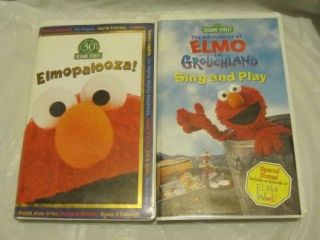   Sesame Street Elmo Movie & Sing and Play videos~Elmopalooza~VHS~LBDDVG